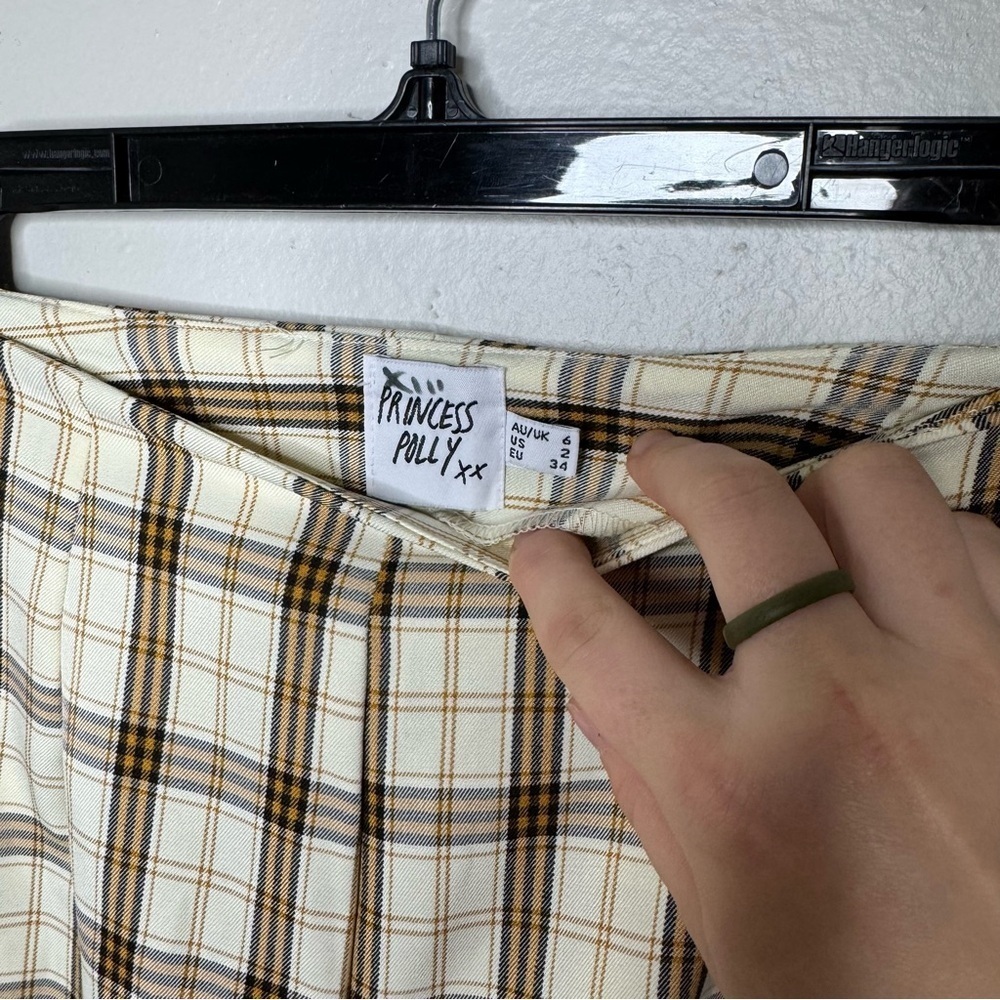 Princess Polly EUROS PANTS YELLOW CHECK - Picture 9 of 12